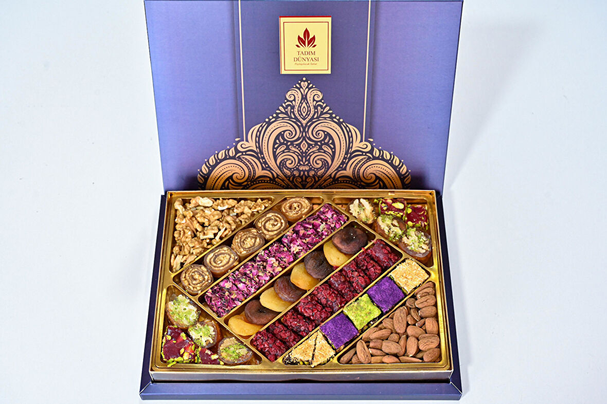 Tadım Dünyası Lüx Karışık Hediyelik Kuruyemiş & Lokum 850 gr 103