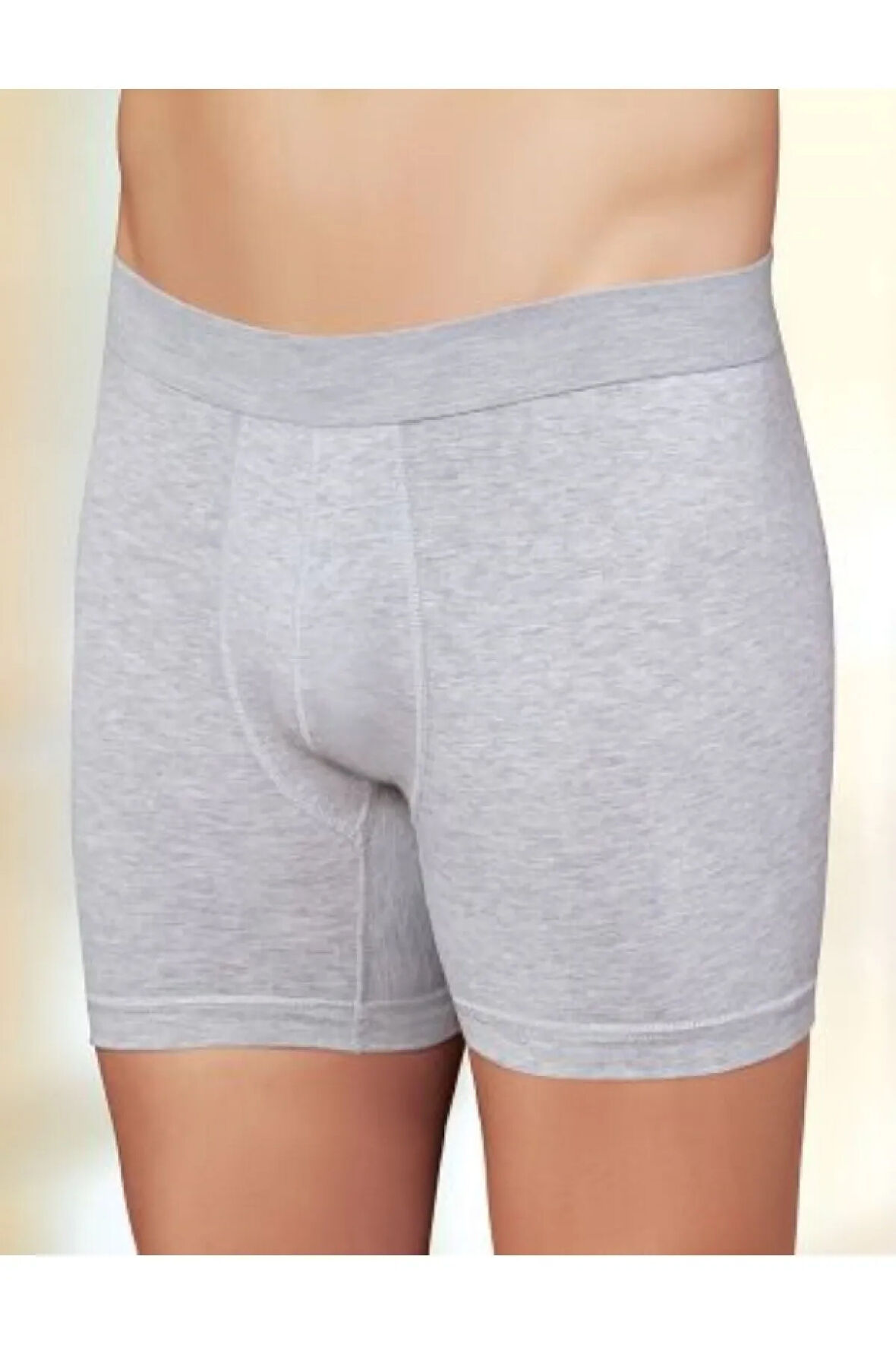 Erkek Beyaz Likralı Yazılı Boxer