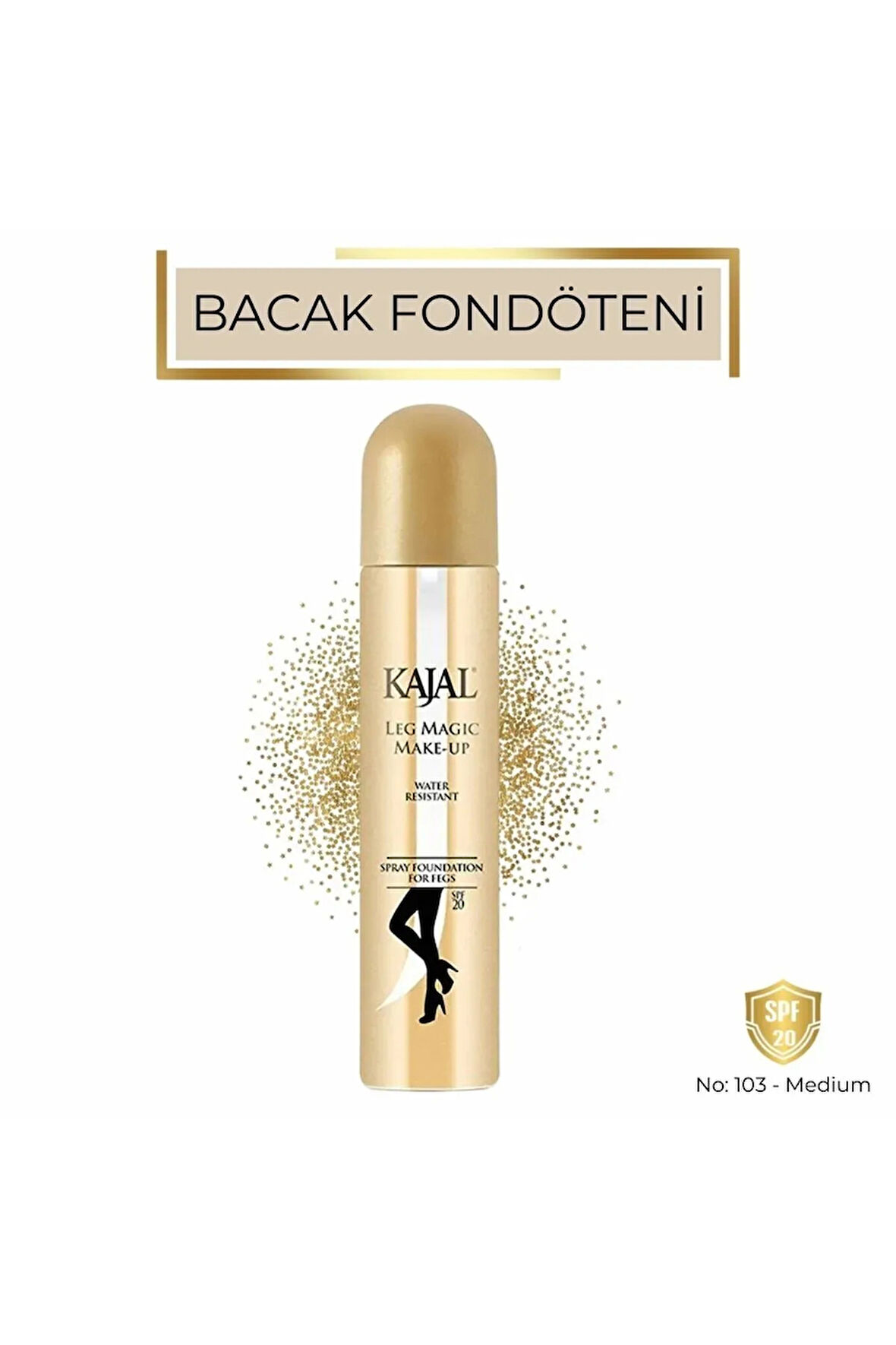 Sprey Bacak Fondöteni No:103 75 ml - Suya Dayanıklı Cilt Tonu Eşitleyici Spray On Leg Foundation