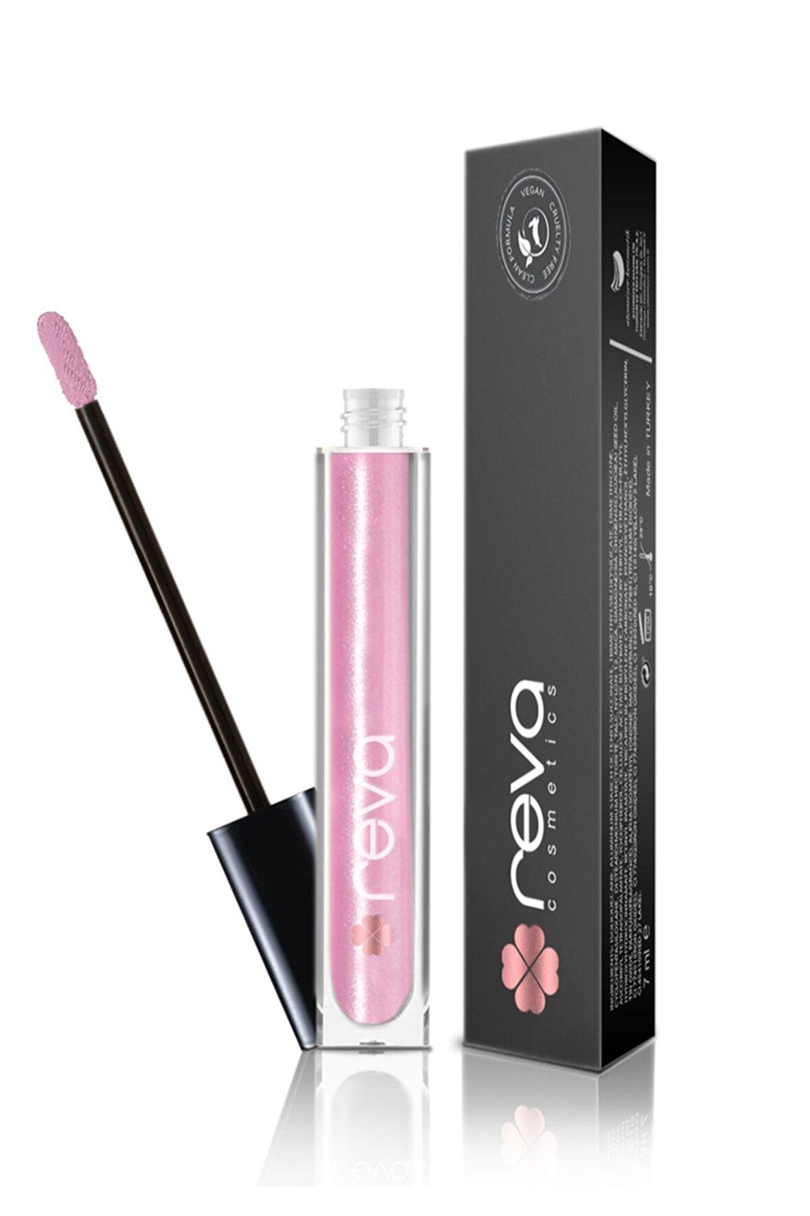 Reva Işıltılı Dudak Parlatıcısı - Hi-Shine Lip Gloss Reflective Pink - No: 201 - Vegan & Temiz İçerik