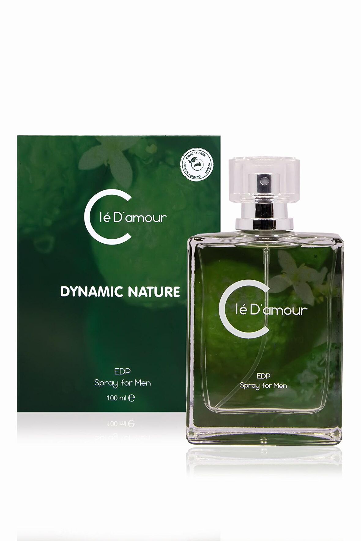 Cle D'Amour Erkek Parfüm 100 ml - Dynamic Nature (Turunçgil/Baharat) Men - Vegan