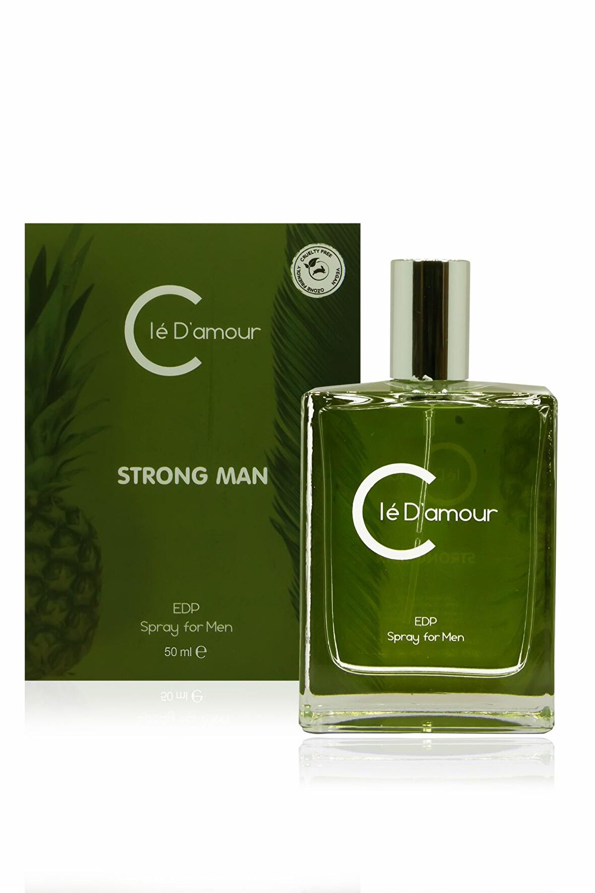 Cle D'Amour Erkek Parfüm 50 ml - Strong Man (Fougère/Aromatik) Men - Vegan