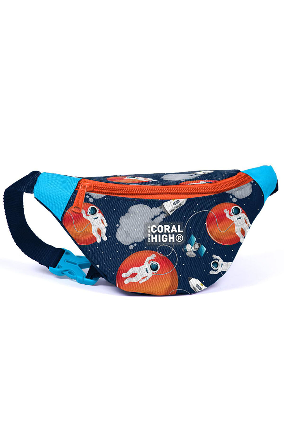Coral High Kids Lacivert Mavi Astronot Desenli Bel Çantası 11536