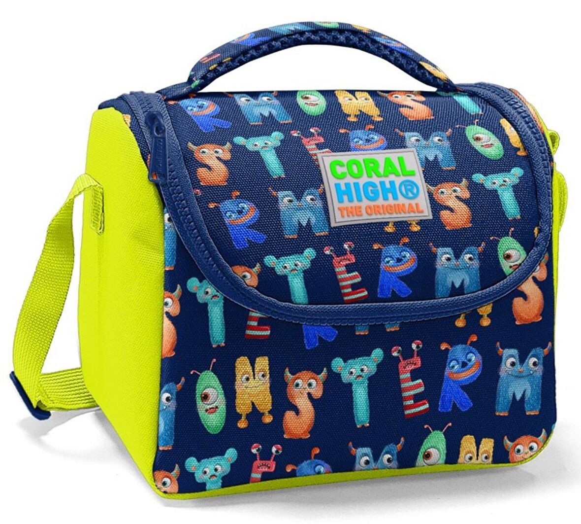 Coral High Erkek Çocuk Isı Yalıtımlı Beslenme Çantası - Lacivert Harf Baskılı