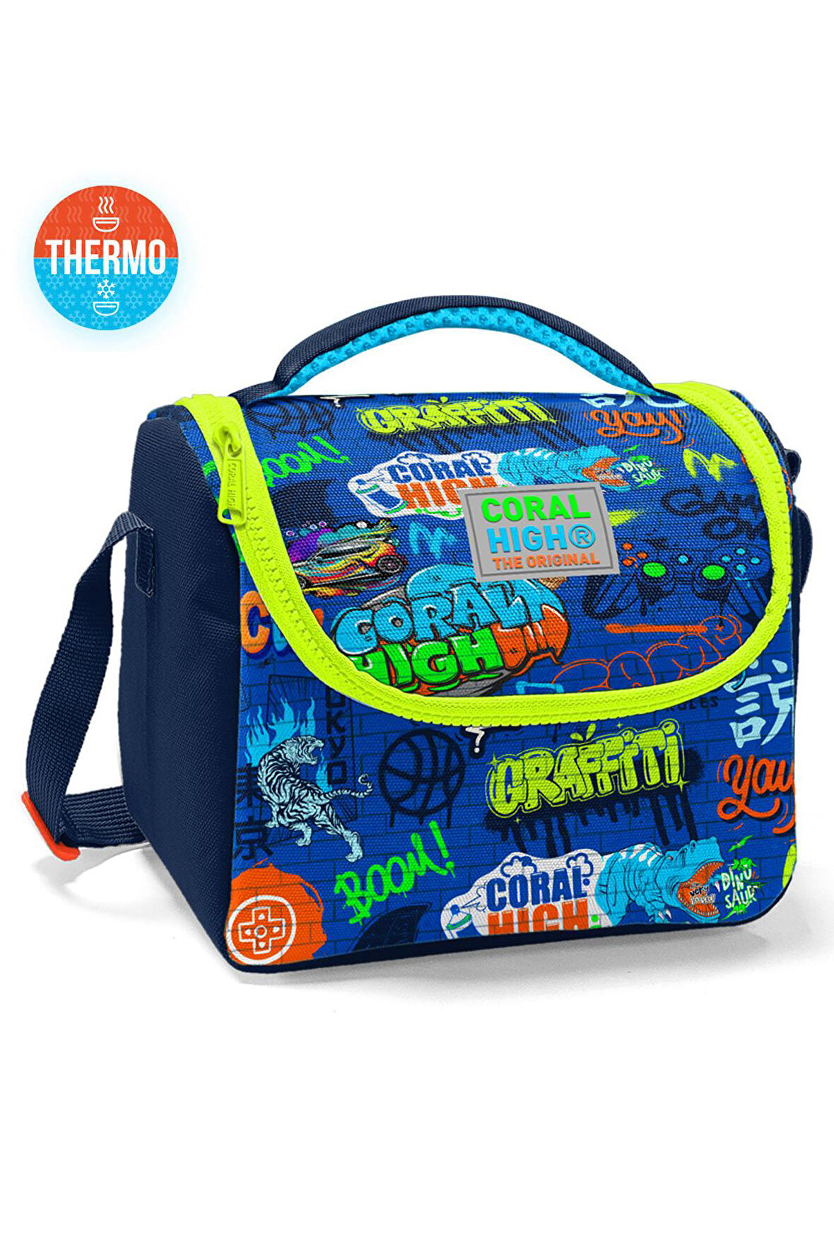 Coral High Kids Saks Grafiti Desenli Thermo Beslenme Çantası 11767