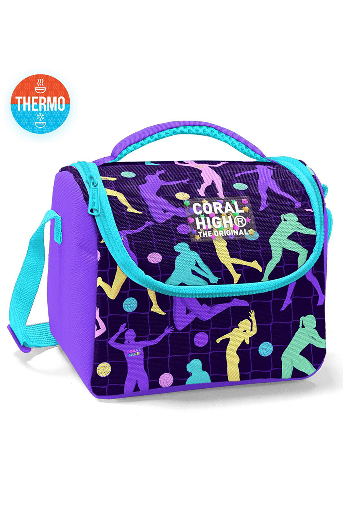 Coral High Kids Mor Voleybol Desenli Thermo Beslenme Çantası 11776