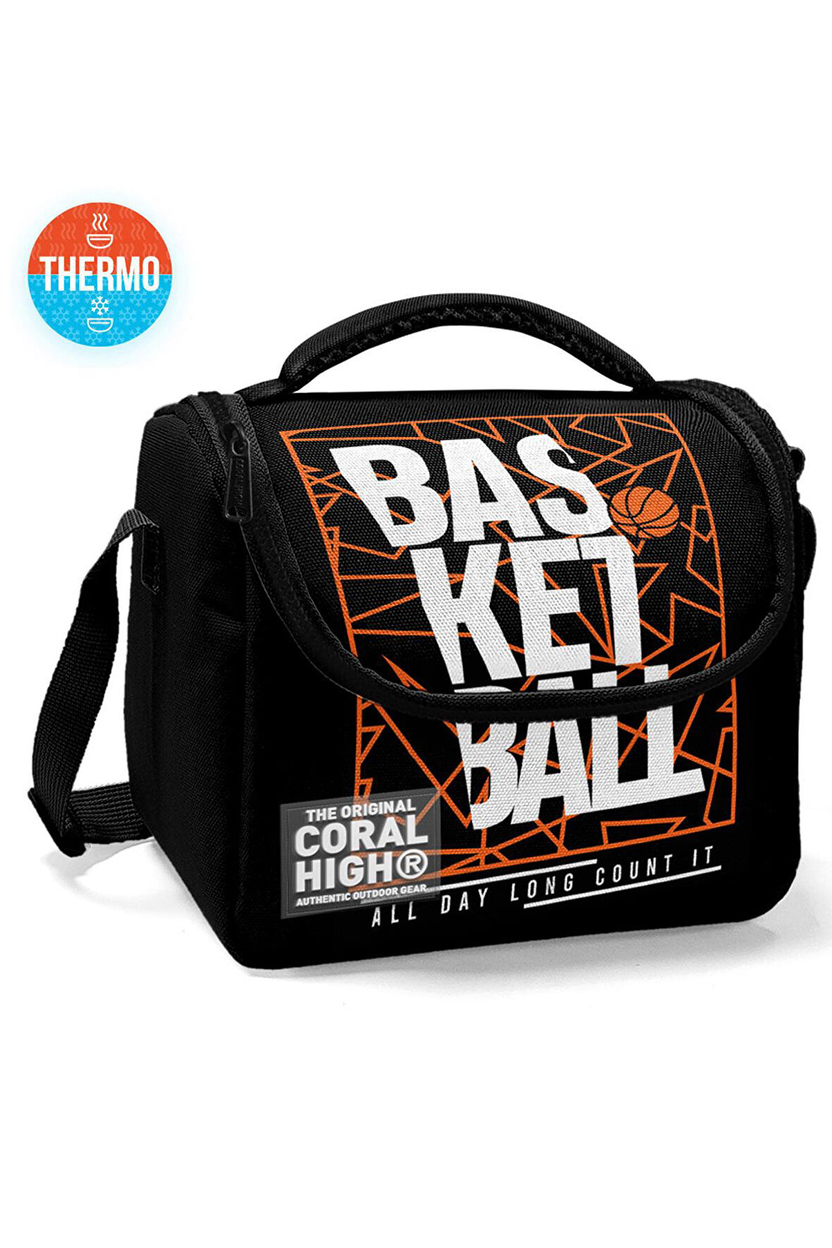 Coral High Kids Turuncu Siyah Basketbol Thermo Beslenme Çantası 11779