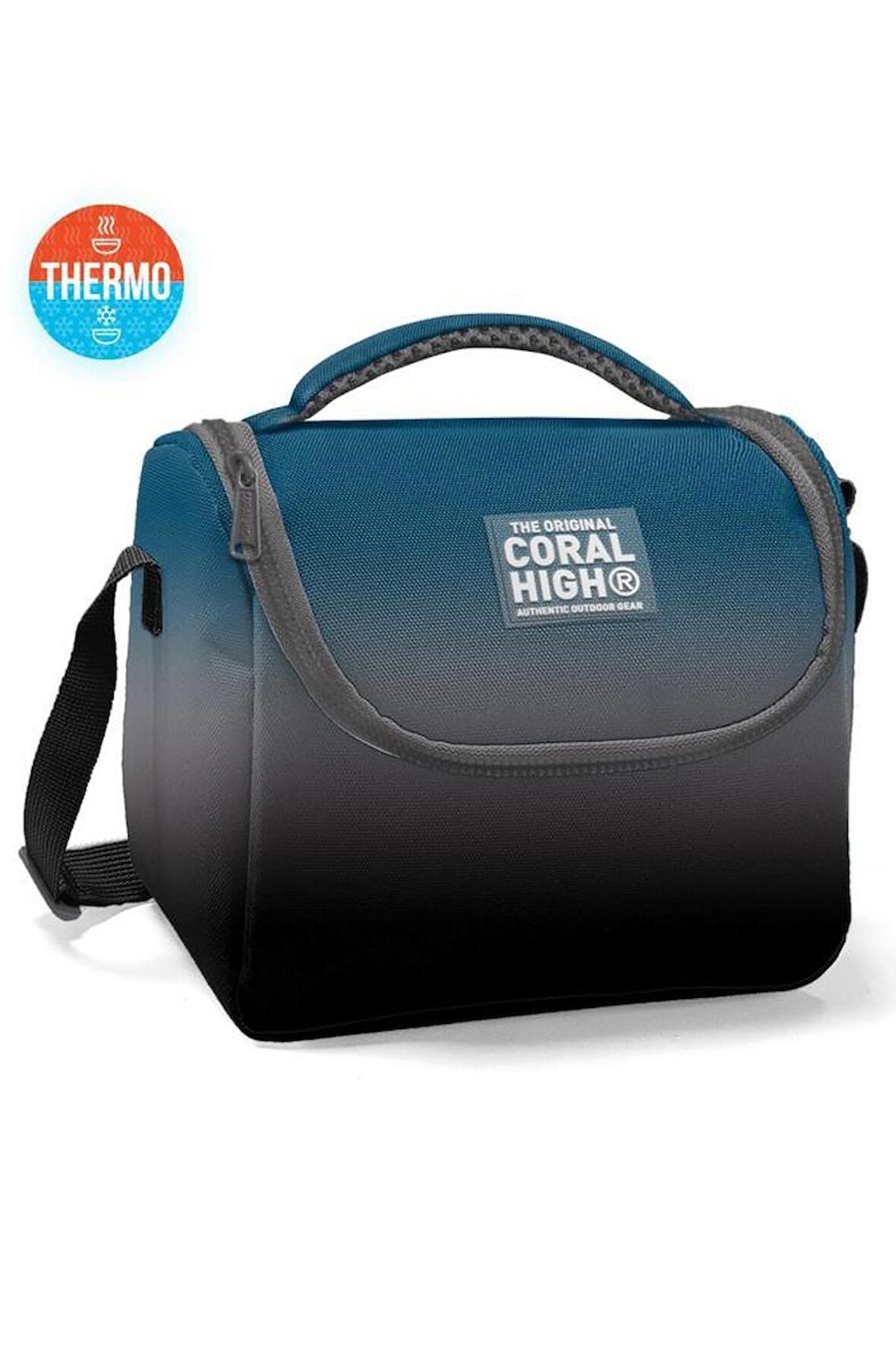 Coral High Thermo Beslenme Çantası Nefti Gri Renk Geçişli 11782