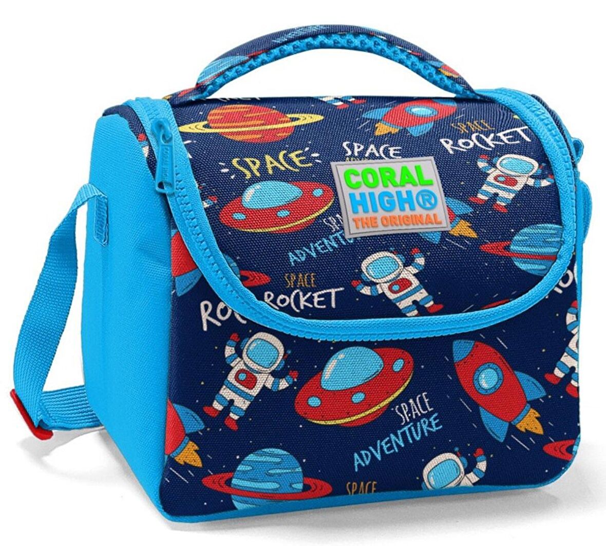 Coral High Lacivert Mavi Uzay Desenli Beslenme Çantası - Erkek Çocuk