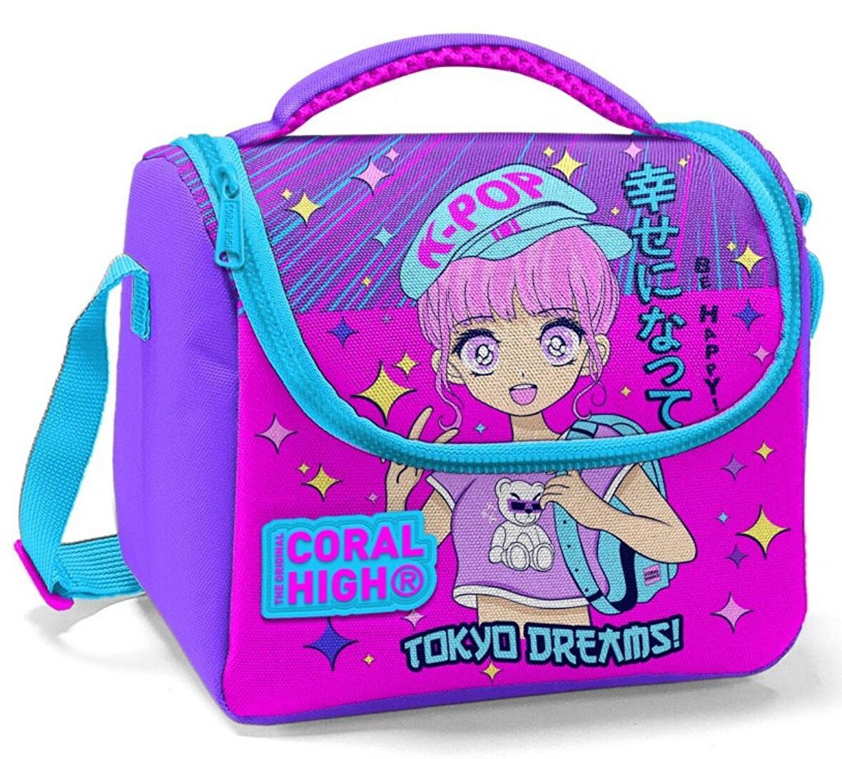 Coral High Mor Pembe K-Pop Kız Çocuk Beslenme Çantası