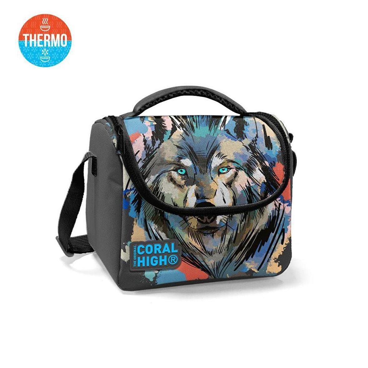 Coral High Thermo Beslenme Çantası Kurt Wolf Desenli 11850