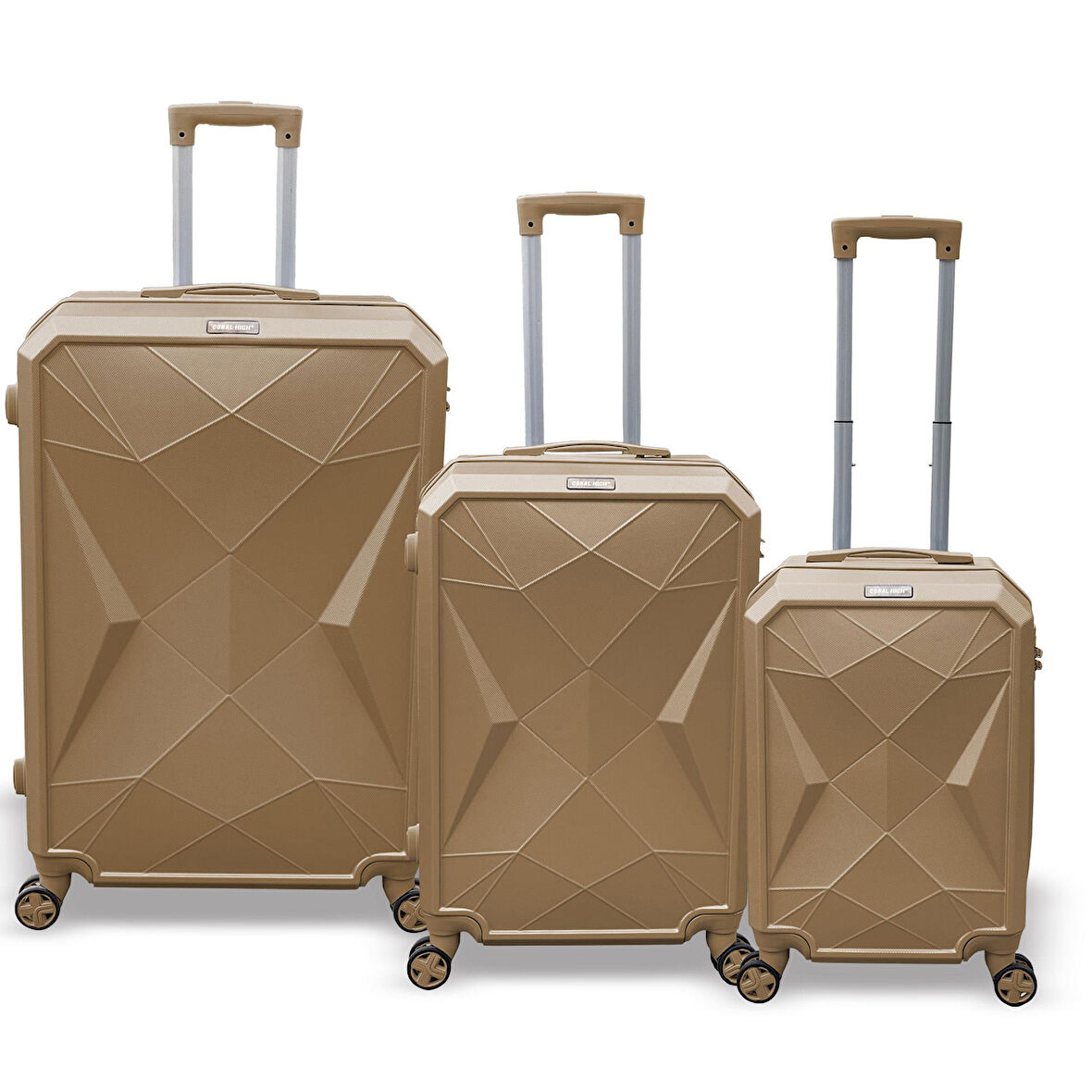 Coral High Diamond ABS Latte 3'lü Valiz Seti 16630