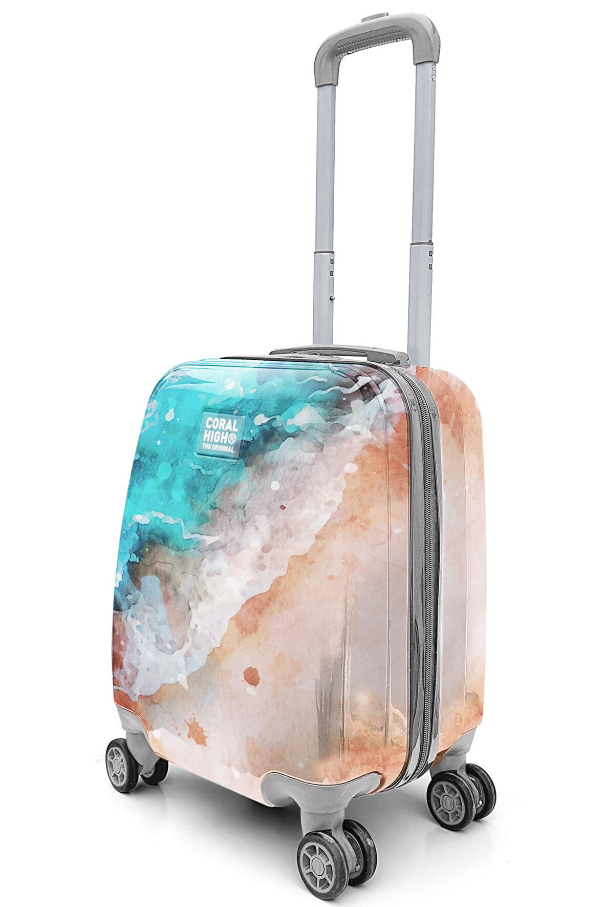 Coral High Renkli Desenli Mini Kabin Boy Valiz (40cm) 16764