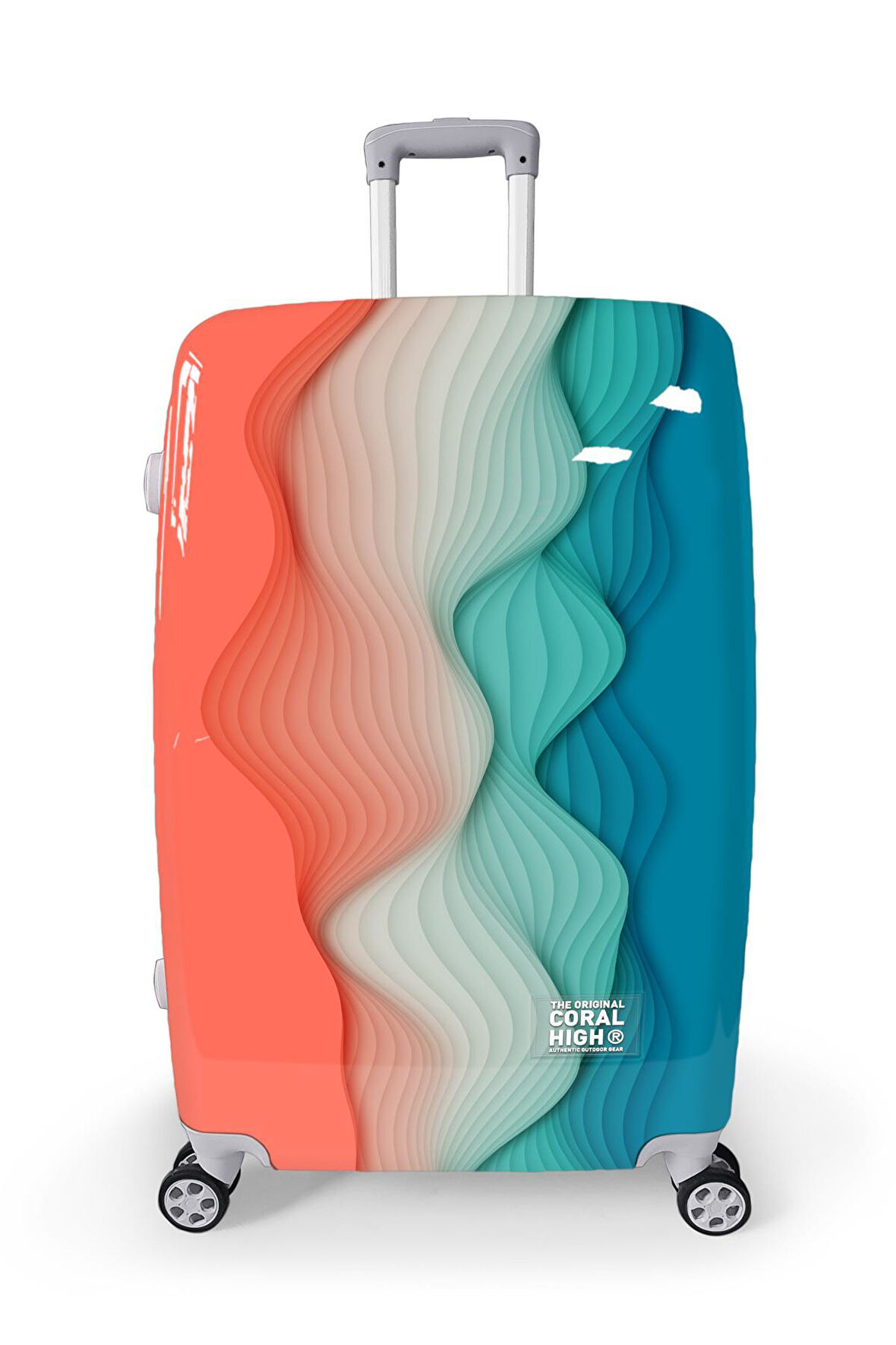 Coral High Renkli Desenli PC Büyük Boy Valiz (70cm) 16803