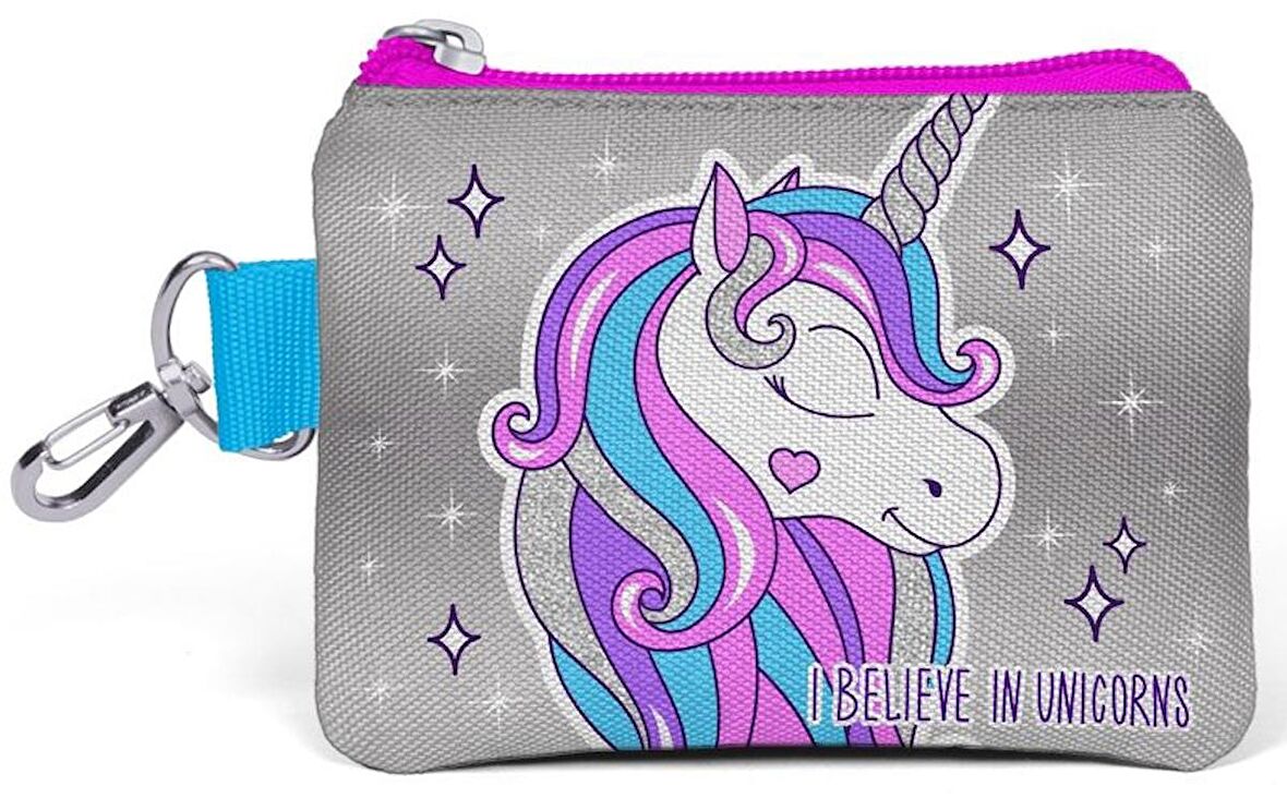 Coral High Kids Unicorn Bozuk Para Çantası - Gri - Kız Çocuk 21758