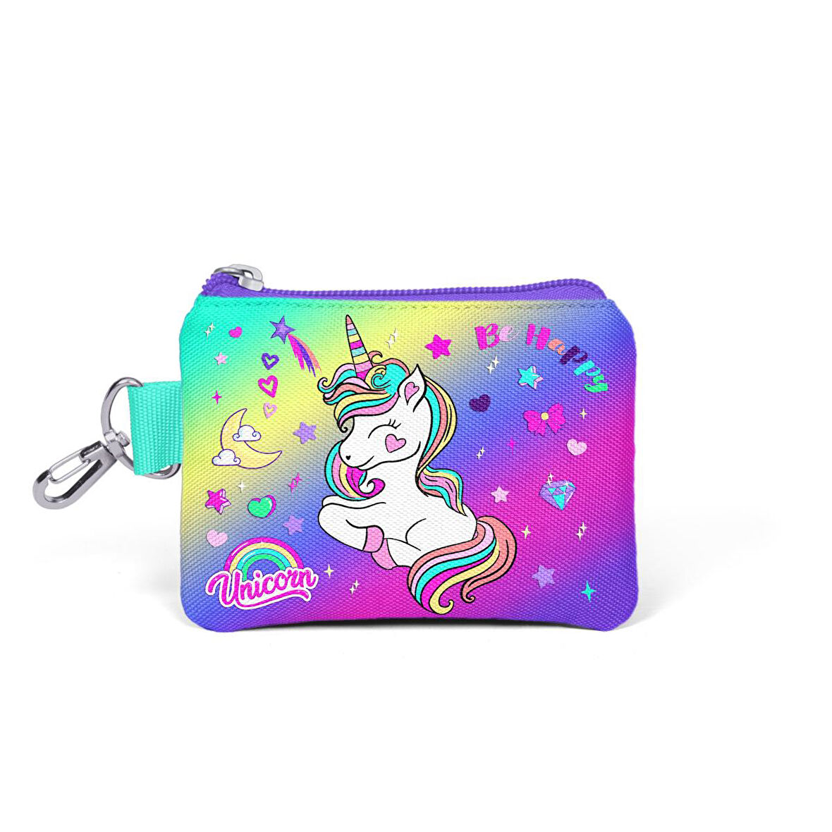 Coral High Kids Lavanta Su Yeşili Unicorn Desenli Bozuk Para Çantası 21829