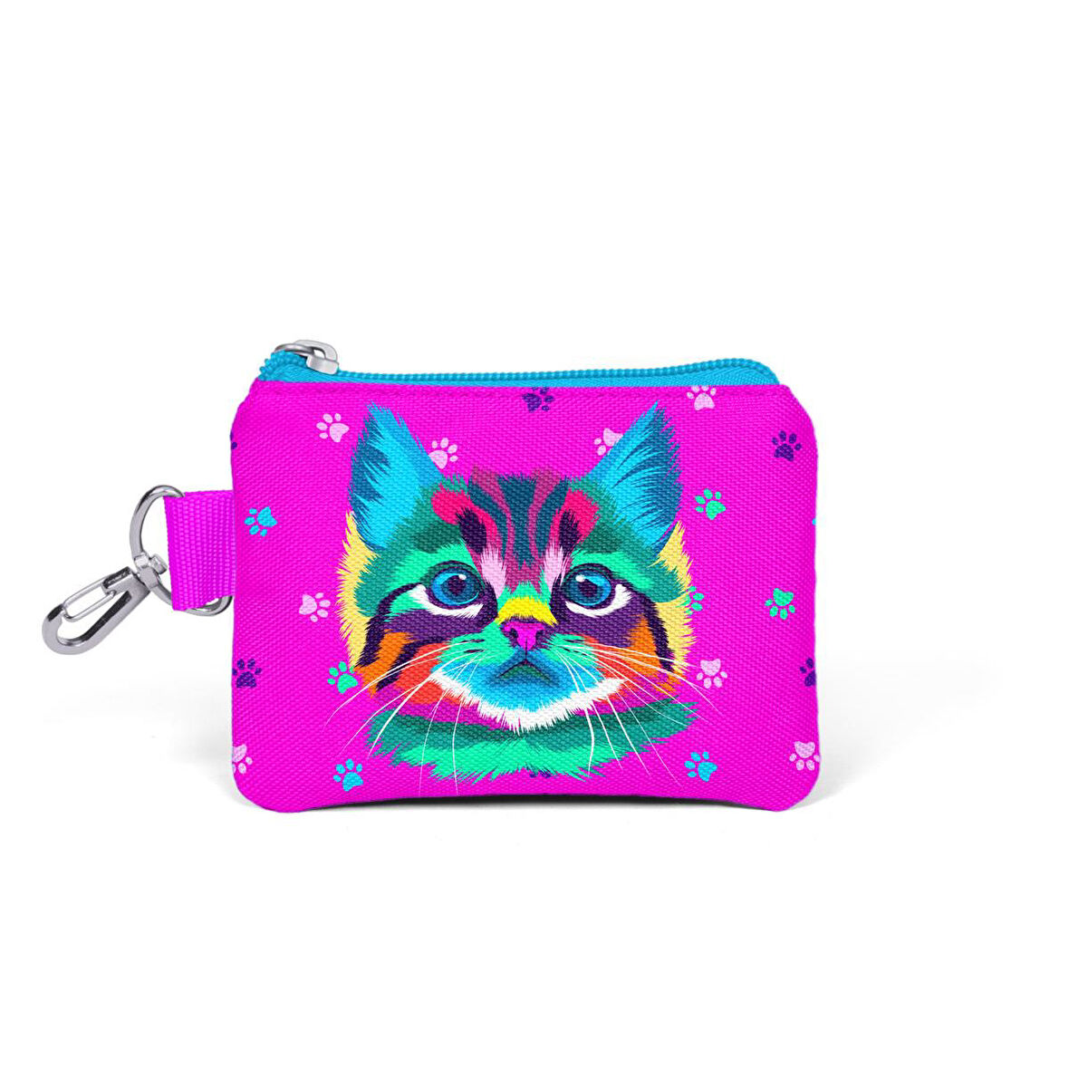 Coral High Kids Mor Pembe Kedi Desenli Bozuk Para Çantası 21866