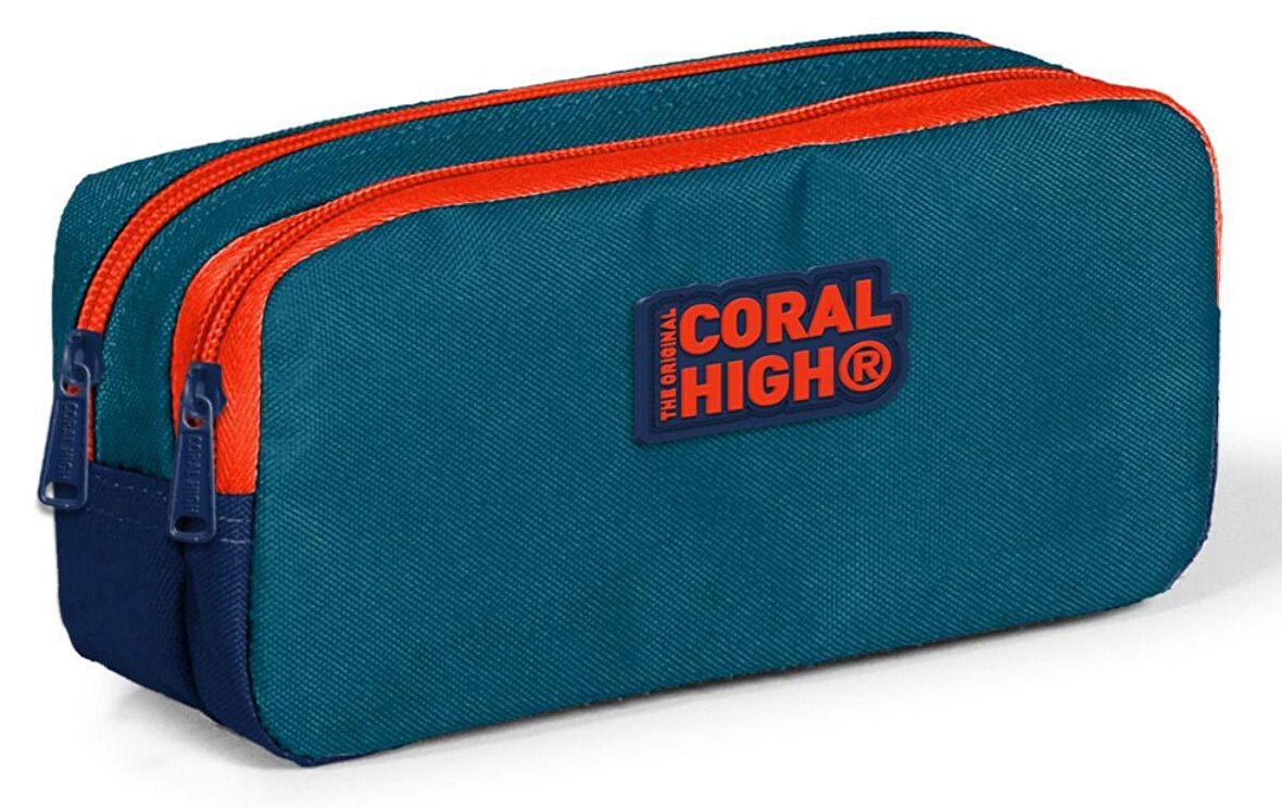 Coral High Lacivert İki Bölmeli Kalem Çantası -Erkek Çocuk