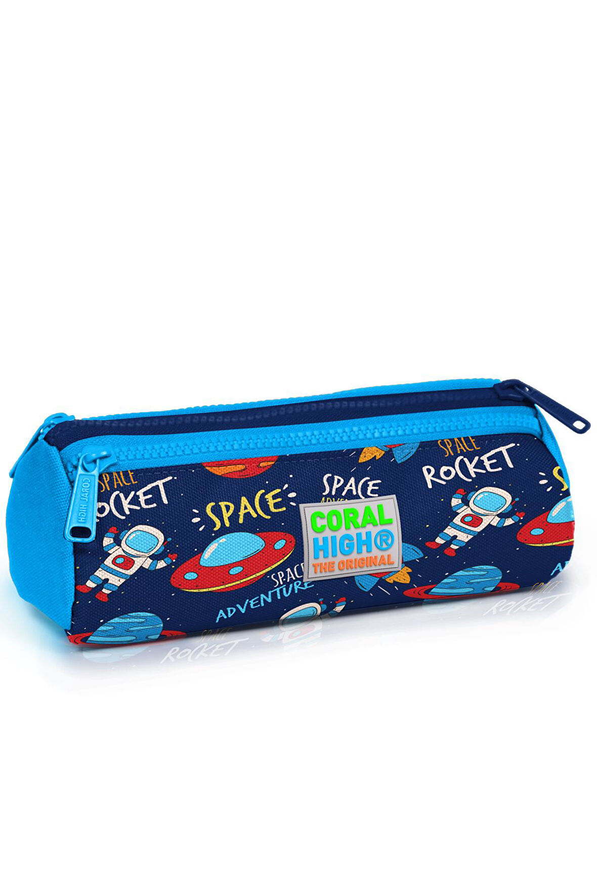 Coral High Kids Lacivert Uzay Desenli Üç Bölmeli Kalem Çantası 22320