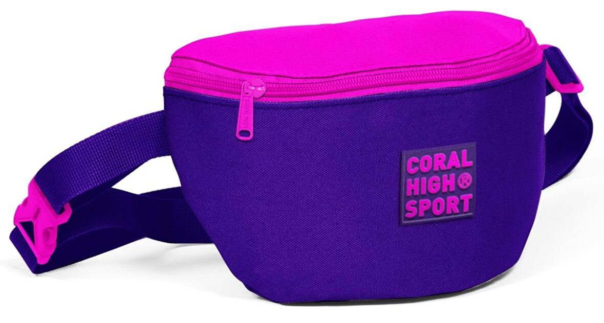 Coral High Sport Mor-Pembe İki Bölmeli Bel Çantası