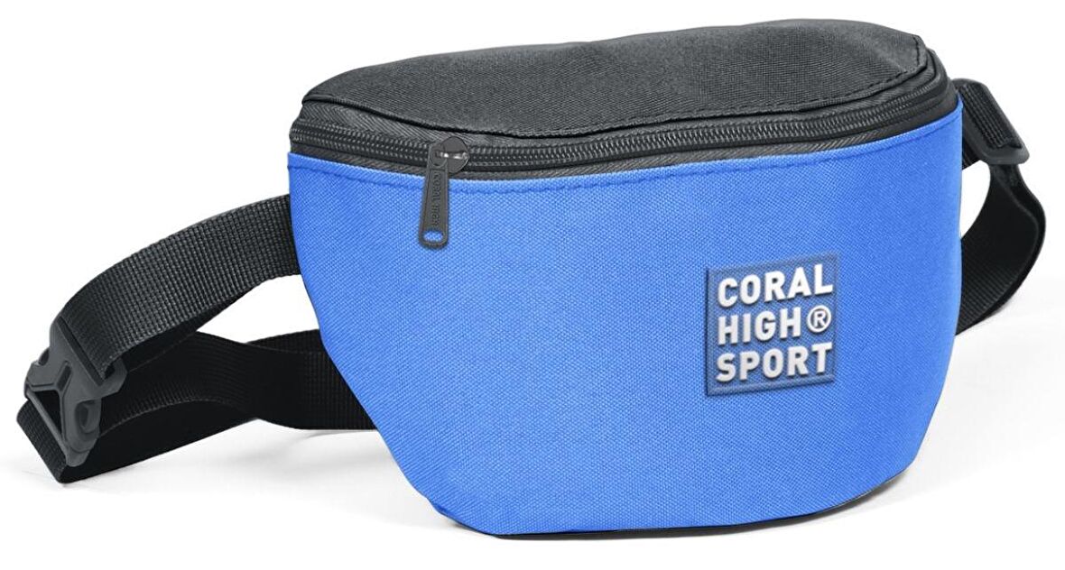 Coral High Sport Siyah-A.Mavi İki Bölmeli Bel Çantası