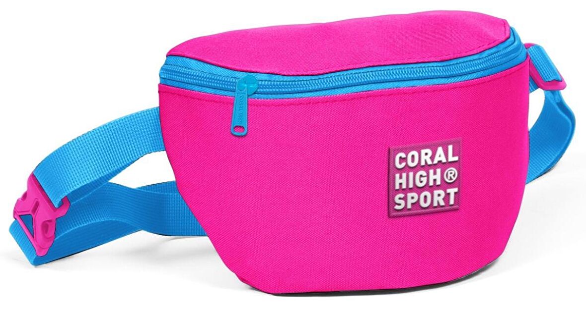 Coral High Sport Pembe.A.Mavi İki Bölmeli Bel Çantası