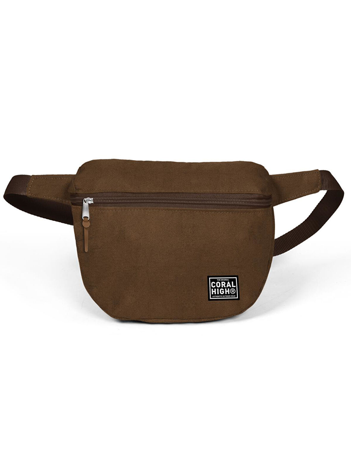 Coral High Suni Deri Kahve Bel Çantası