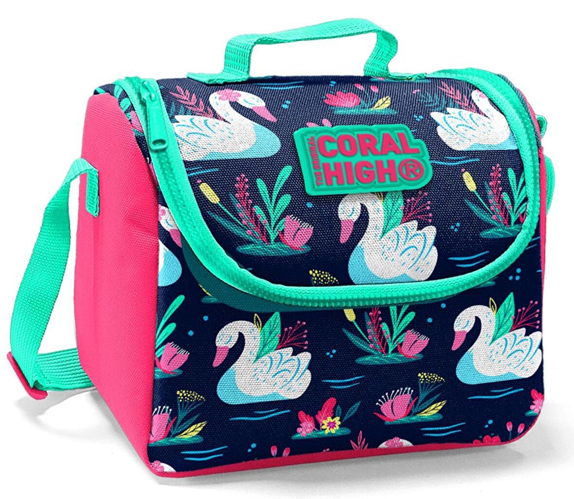 Coral High Narciceği Flamingo Baskılı Termoslu Beslenme Çantası - Kız Çocuk