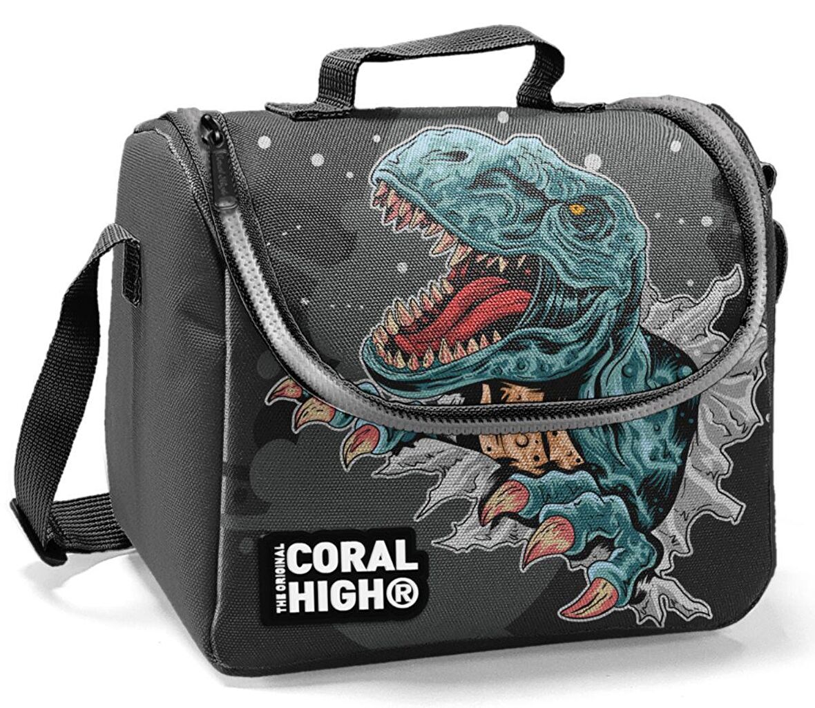 Coral High Dinazor Baskılı Termoslu Beslenme Çantası - Erkek Çocuk