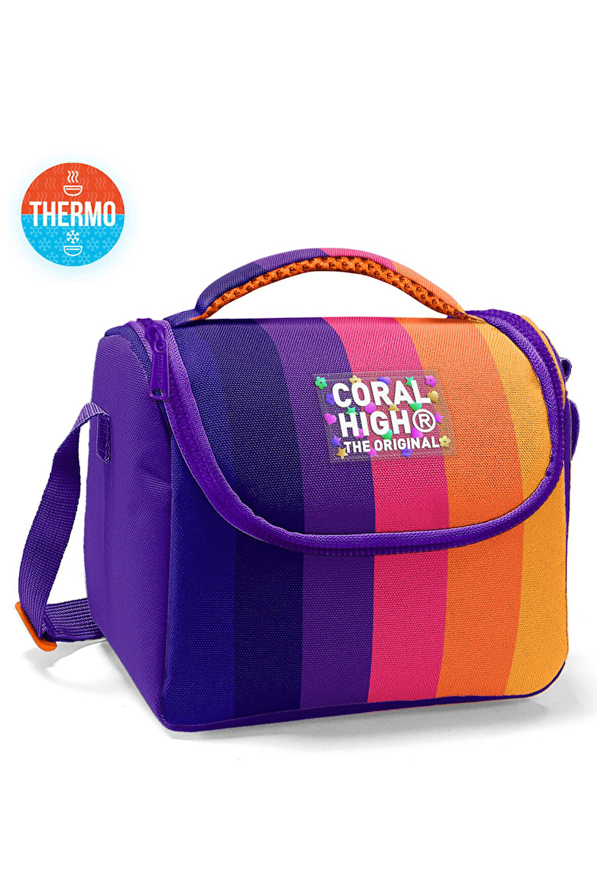 Coral High Kids Renkli Çizgili Thermo Beslenme Çantası 22774