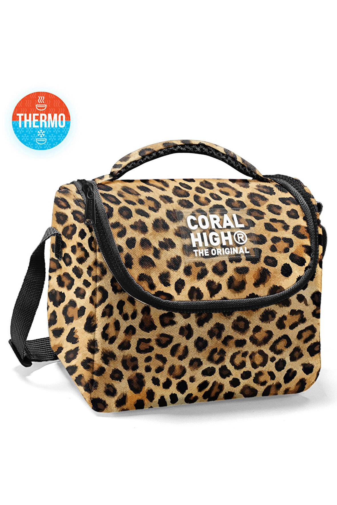 Coral High Kids Kahverengi Leopar Desenli Thermo Beslenme Çantası 22781