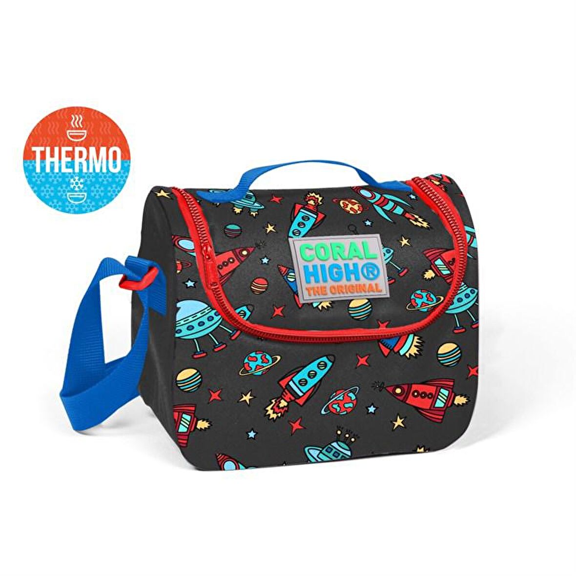 Gri Uzay Desenli Thermo Beslenme Çantası