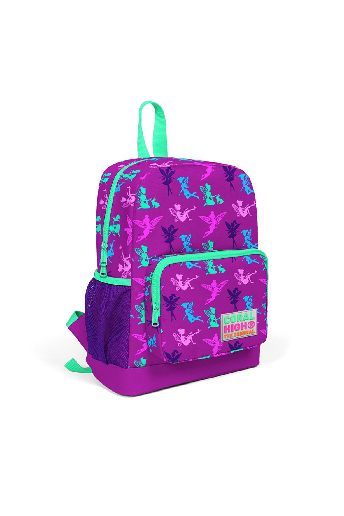 Coral High Kids Koyu Pembe Peri Desenli İki Bölmeli İlkokul Sırt Çantası 23306
