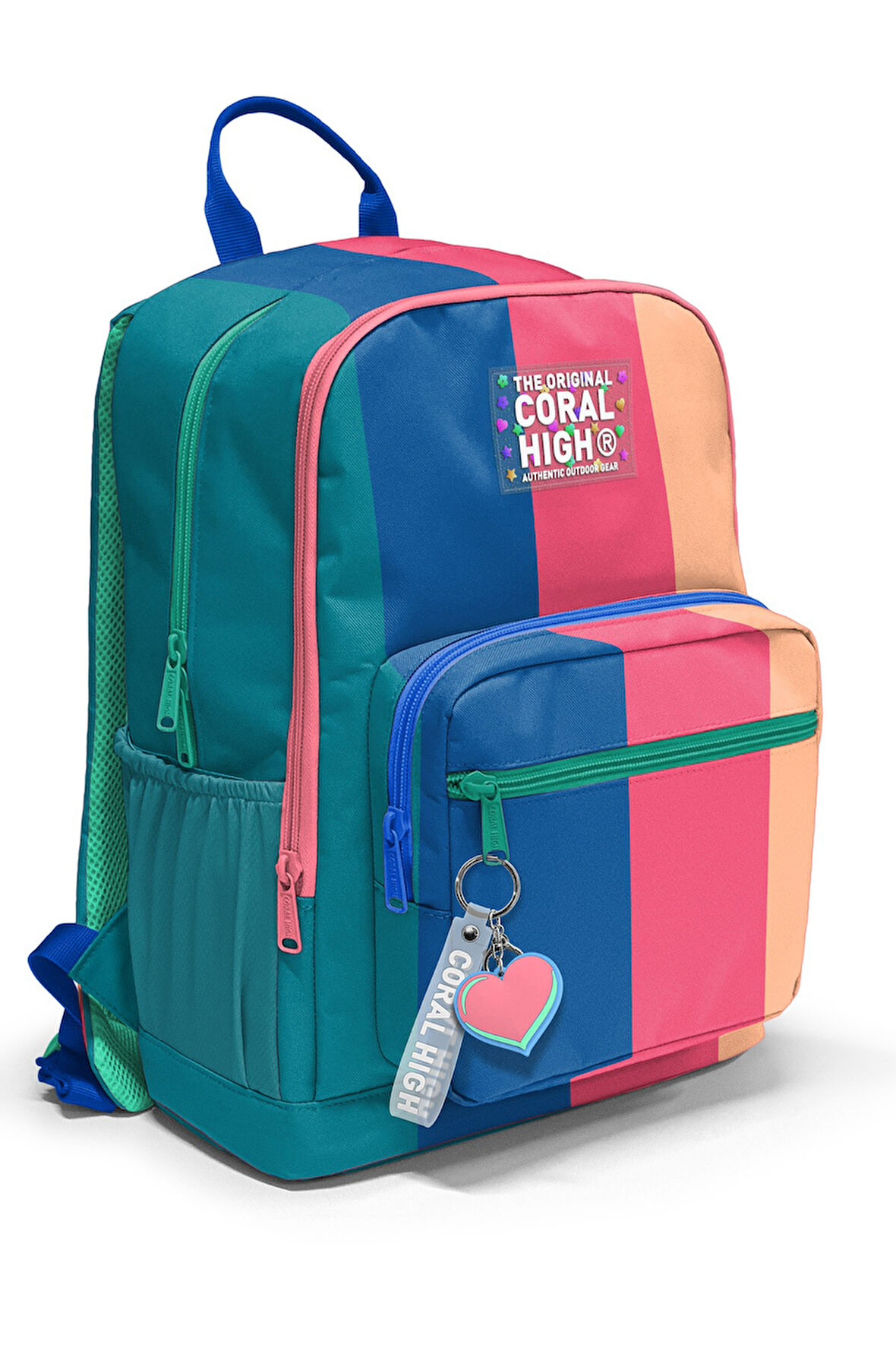 Coral High Renkli Çizgili Okul Sırt Çantası 23679