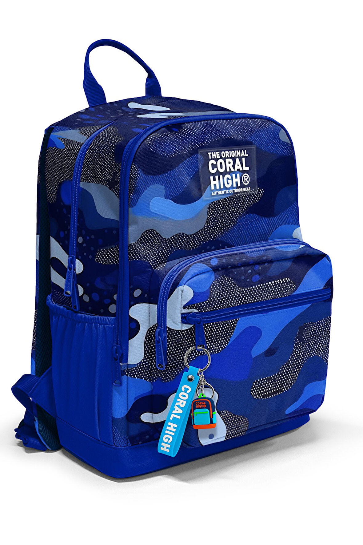 Coral High Lacivert Saks Kamuflaj Desenli Okul Sırt Çantası 23689