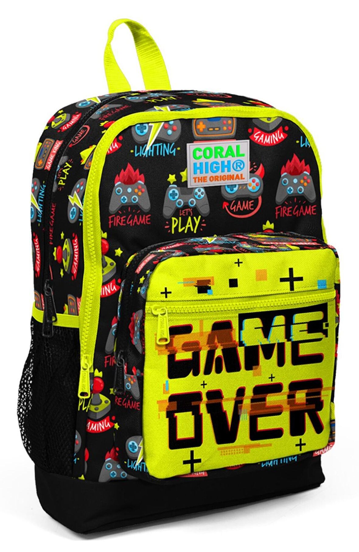 Coral High Game Over Baskılı İlkokul ve Günlük Sırt Çantası - Erkek Çocuk