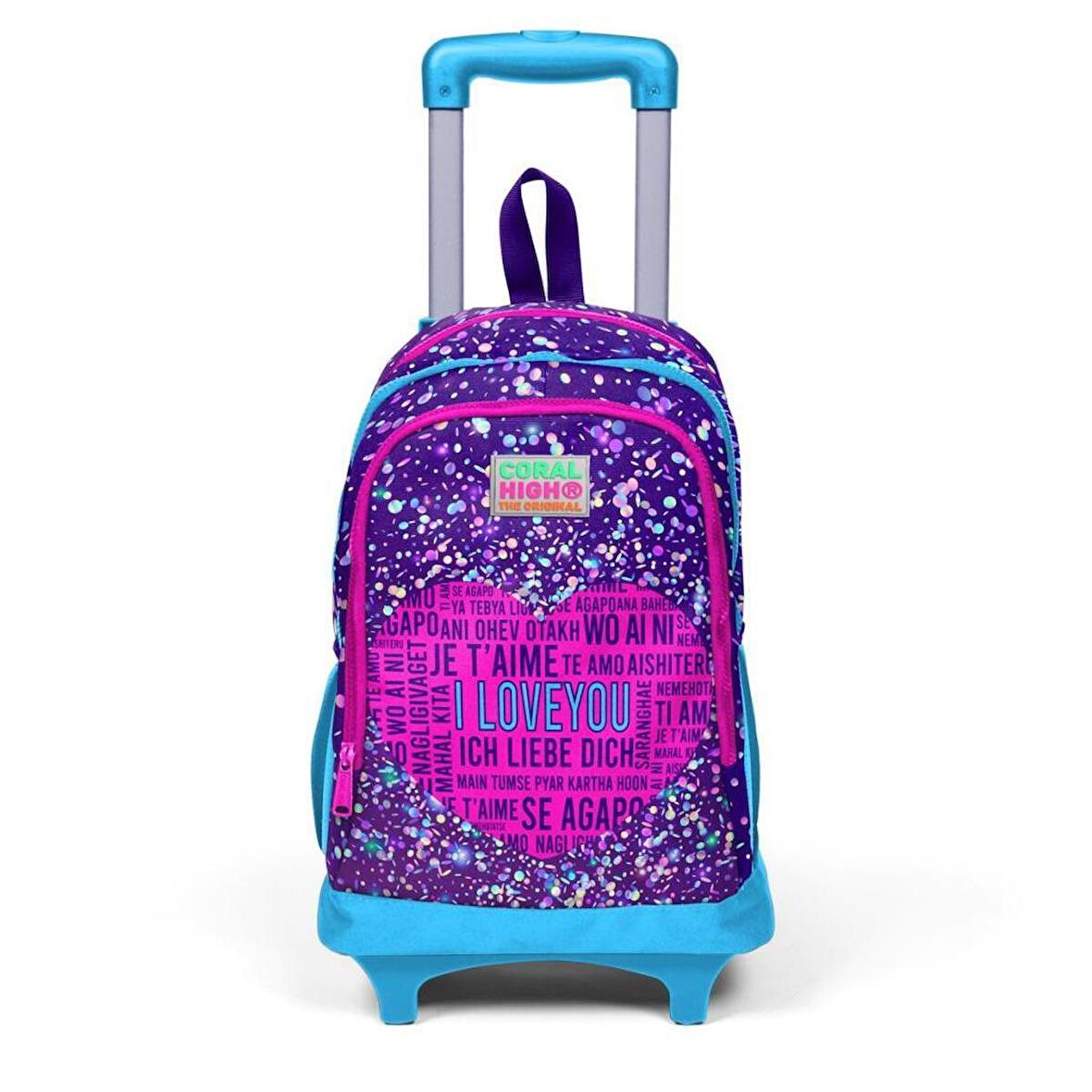 Coral High Büyük Boy Çekçekli Sırt Çantası Kalp Desen 23940