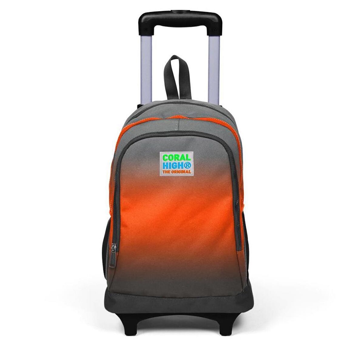 Coral High Büyük Boy Çekçekli Sırt Çantası Gri Bordo 23948