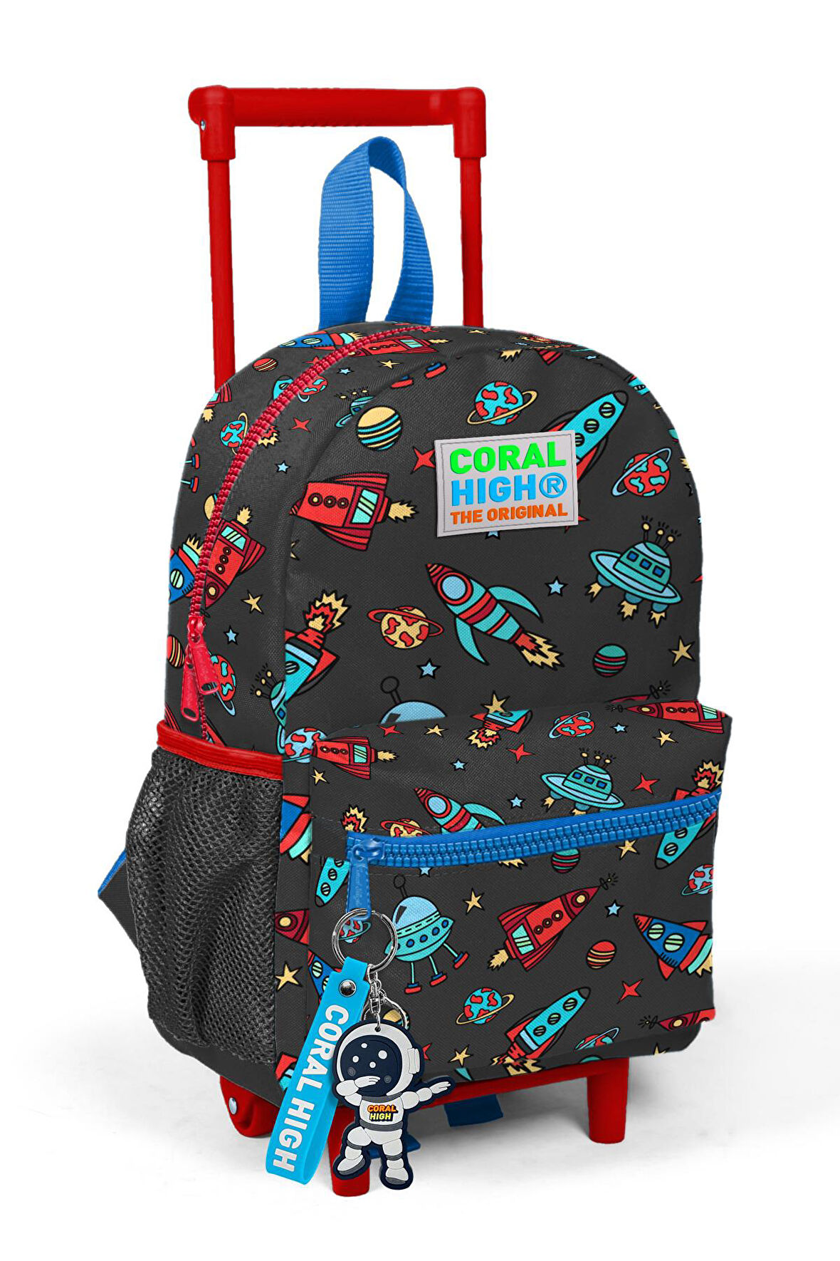 Coral High Kıds Gri Uzay Desenli Çekcek Anaokul Çantası 24010
