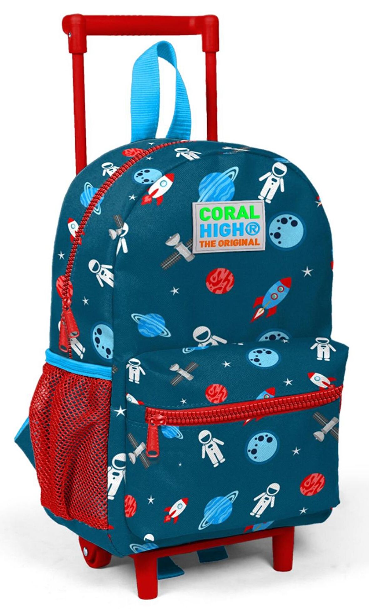 Coral High Astronot Baskılı Anaokul Çekçek Çantası - Erkek Çocuk