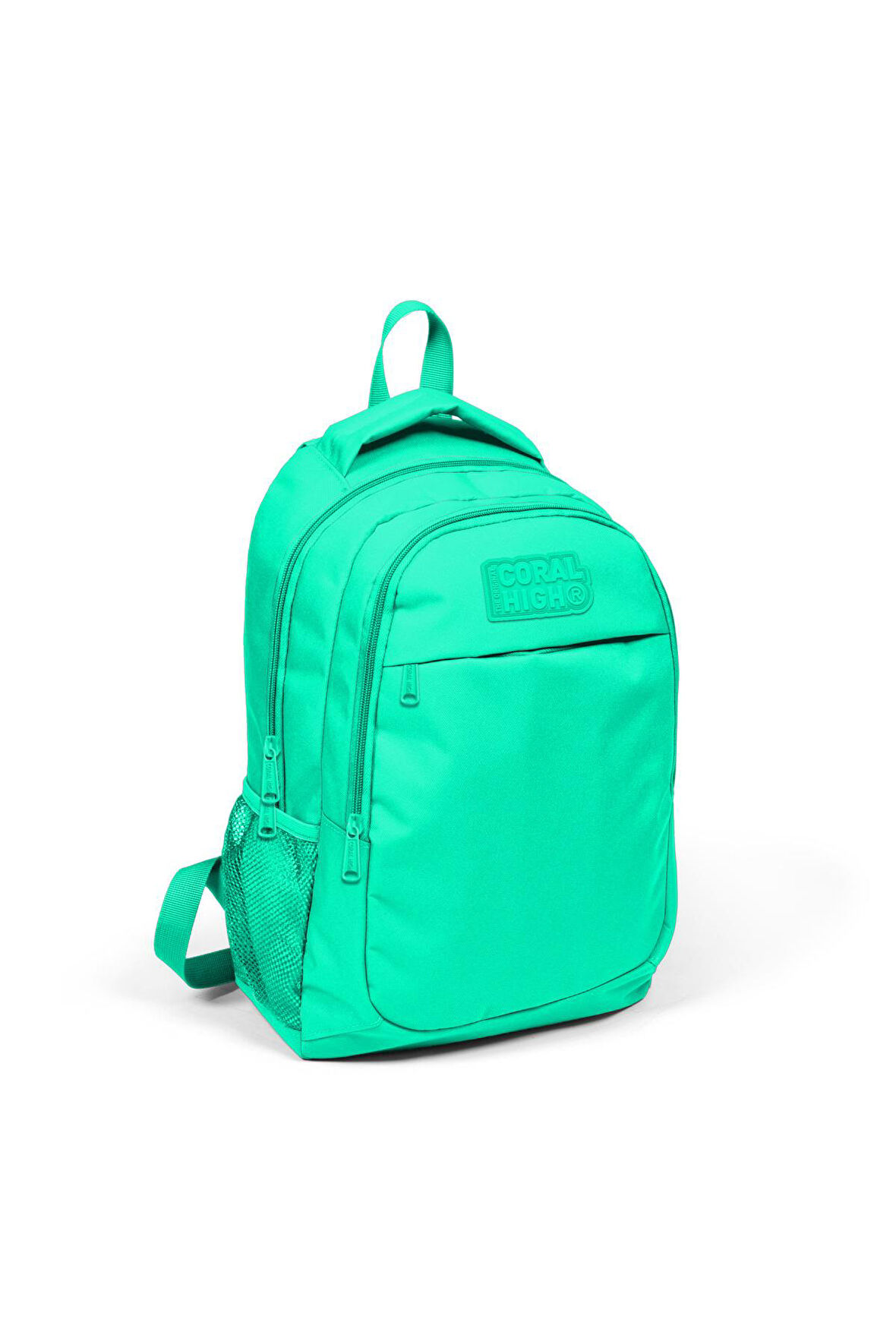 Coral High Kids Su Yeşili Üç Bölmeli USB Şarjlı Kulaklık Çıkışlı Sırt Çantası 24309