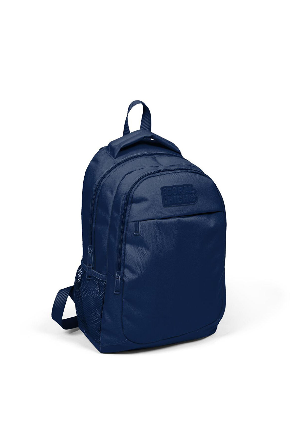 Coral High Kids Lacivert Üç Bölmeli USB Şarjlı Kulaklık Çıkışlı Sırt Çantası 24313