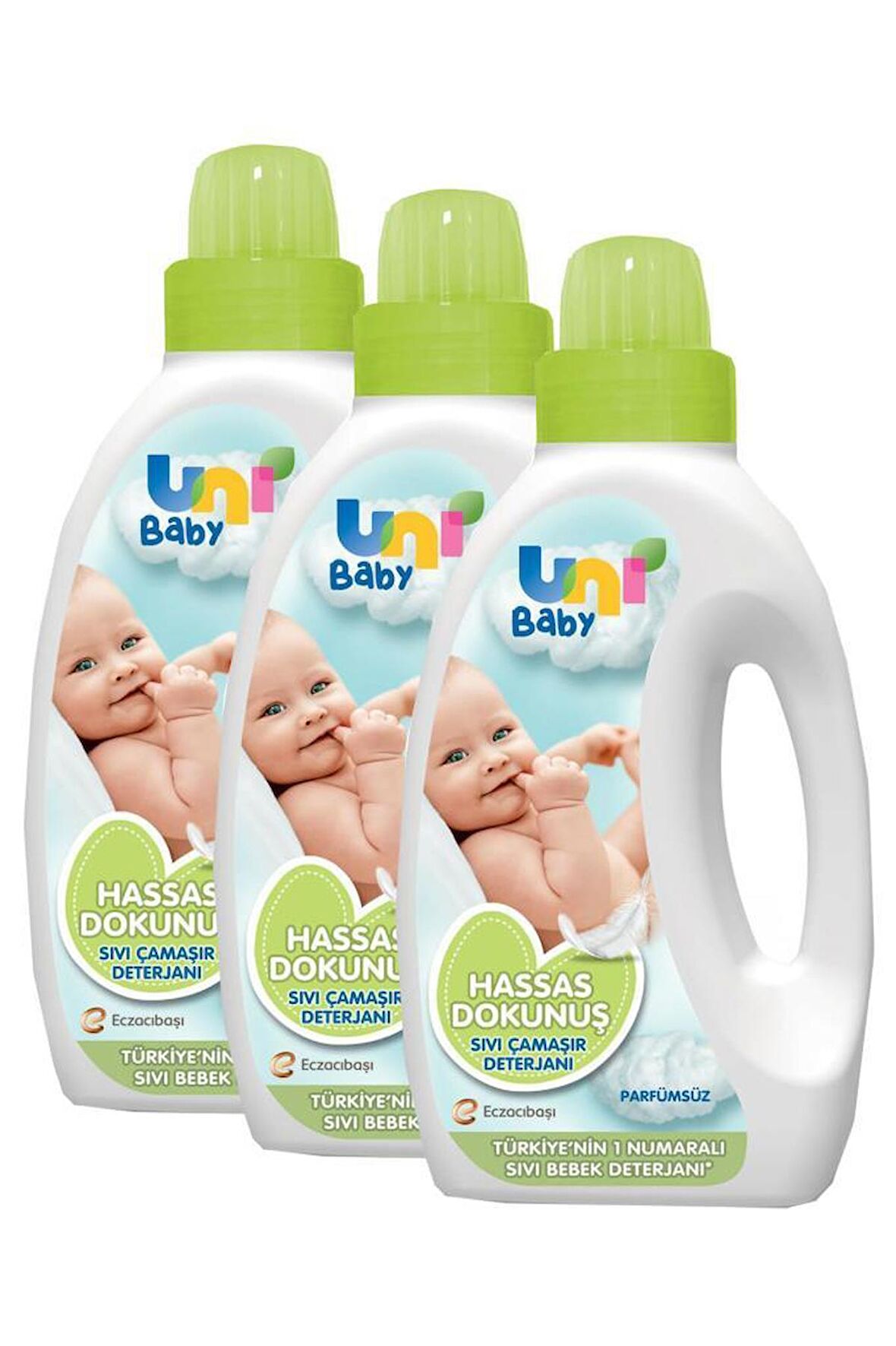 Uni Baby Çamaşır Deterjanı Hassas Dokunuş 1500 ml x 3 Adet