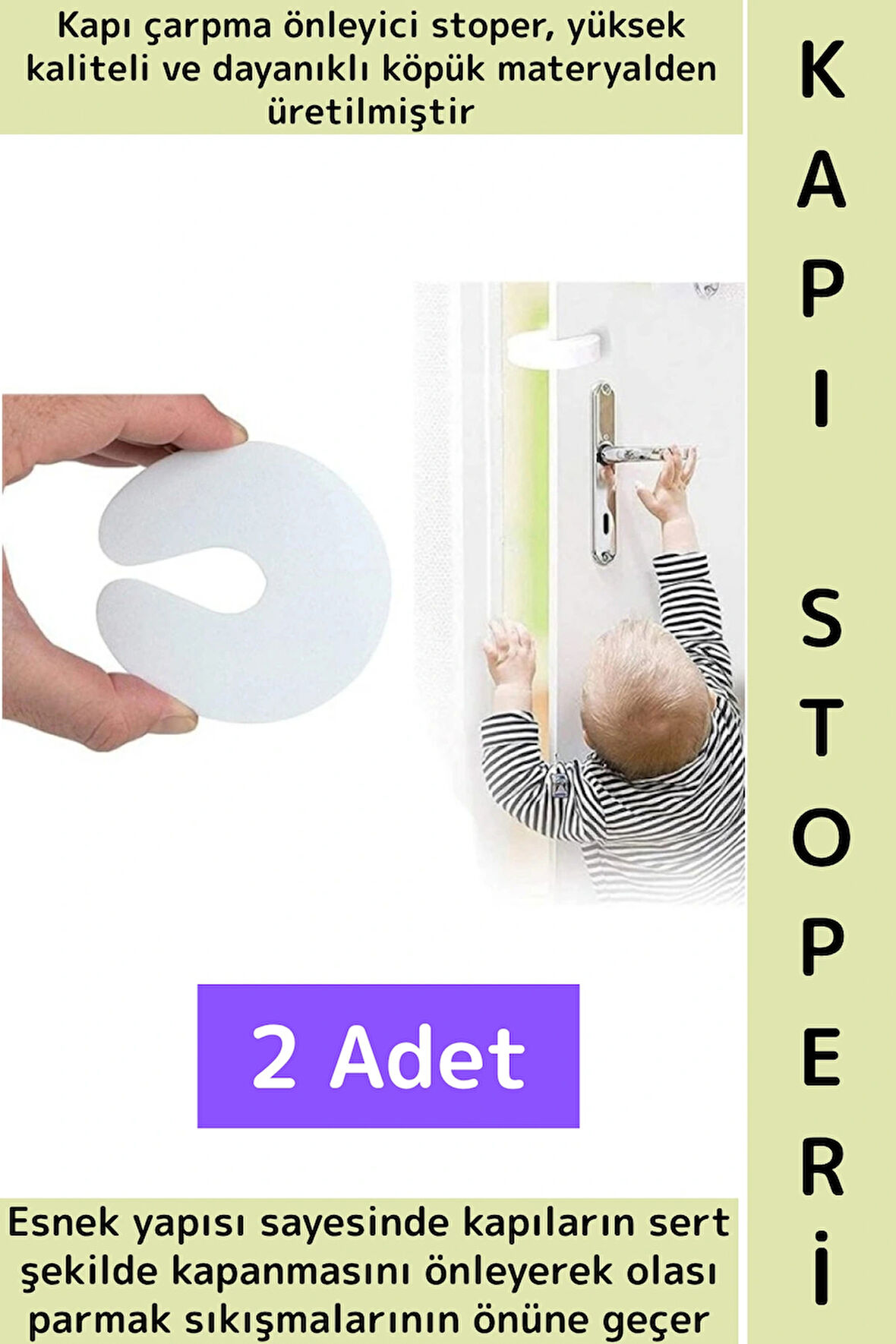 Dayanıklı Esnek Ev Çocuk Odası Çekmece Dolap Çarpma Darbe Gürültü Önleyici Köpük Kapı Stoperi 2 Adet