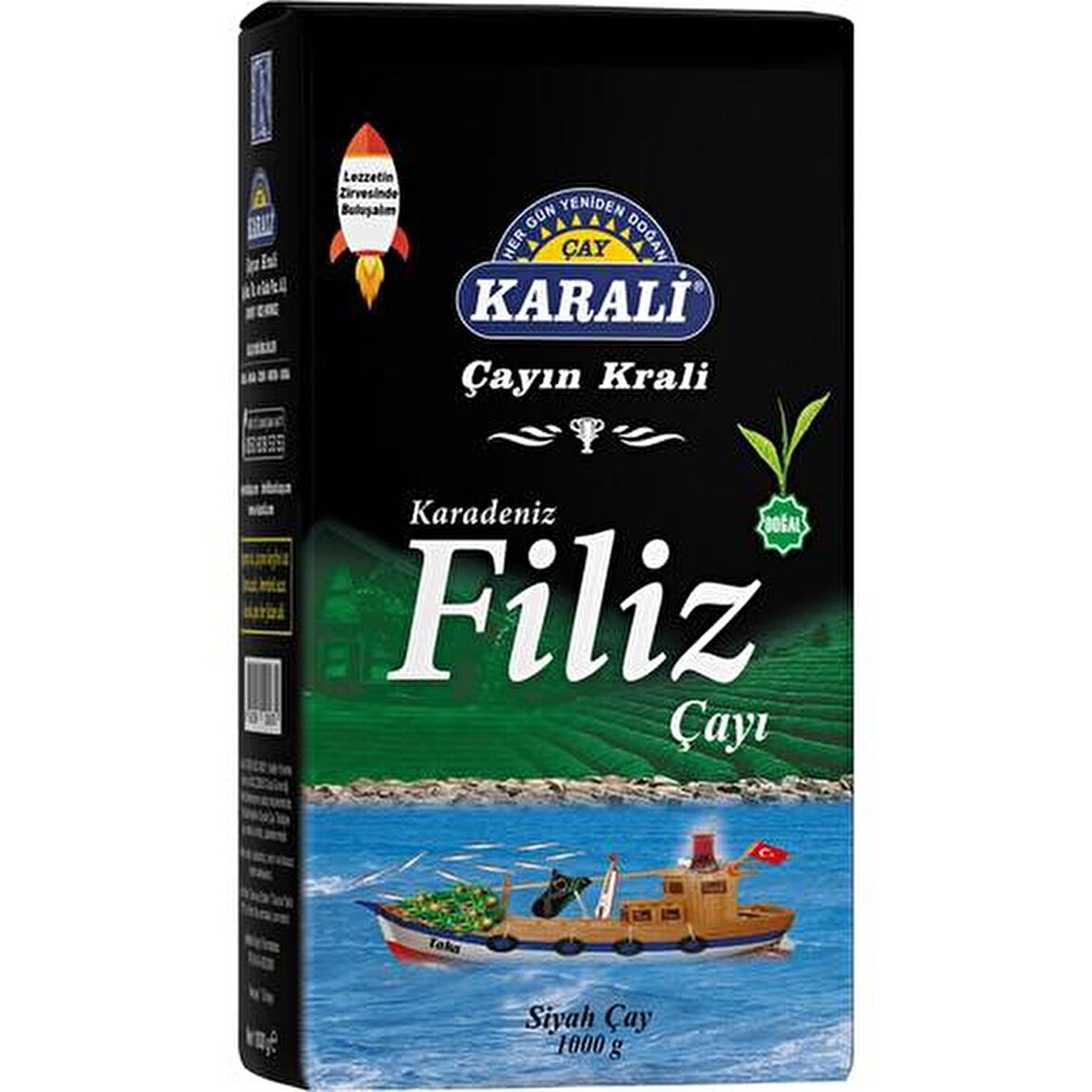 Karali Karadeniz Filiz Organik Dökme Siyah Çay 1000 gr 