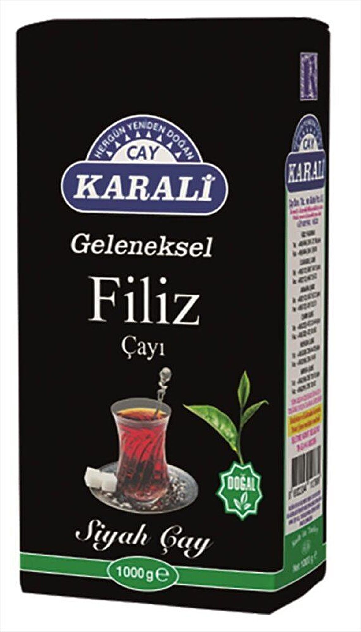 Karali Geleneksel Filiz Organik Dökme Siyah Çay 1000 gr 