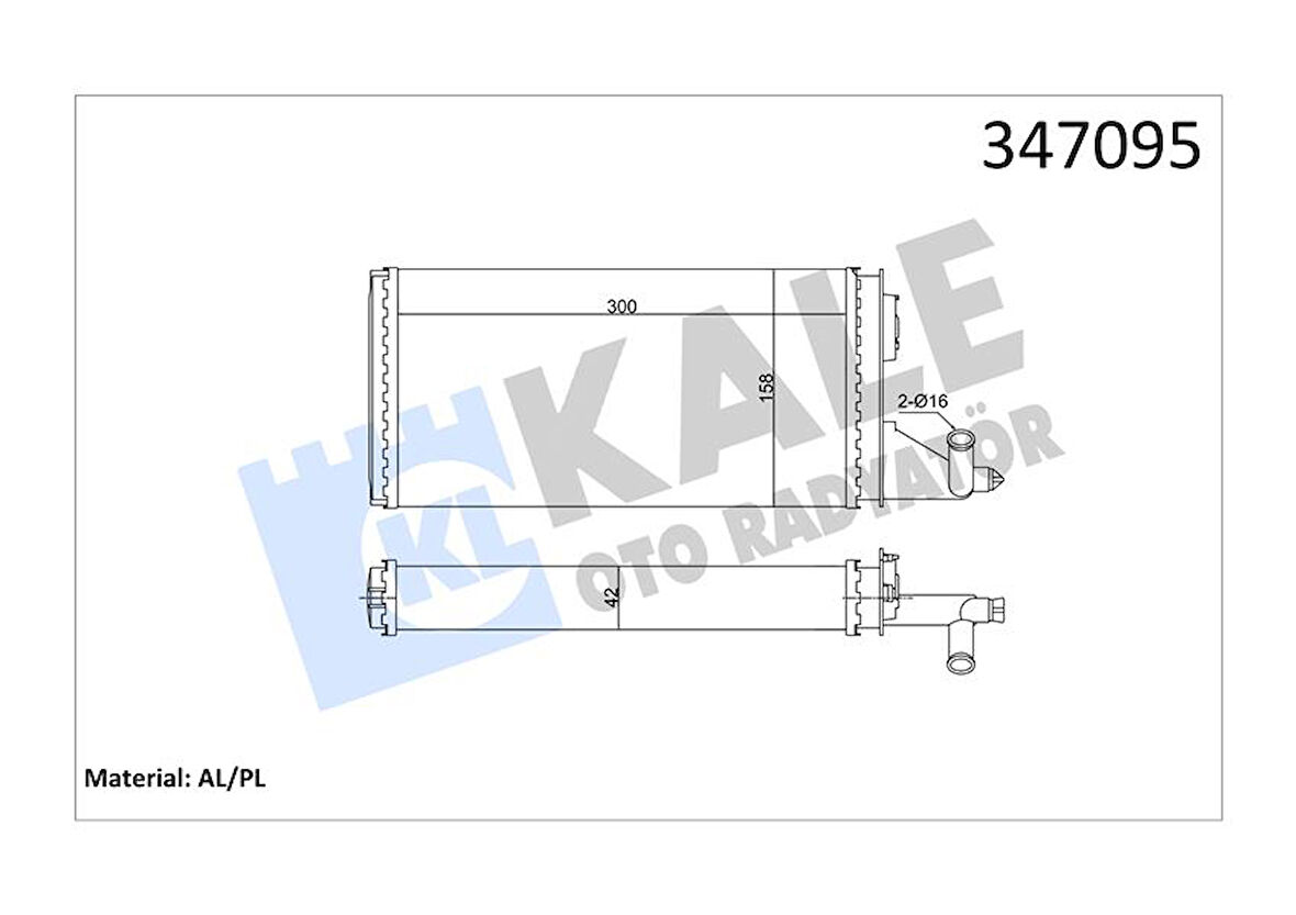 Fiat Kalorıfer Radyatörü - Kalorıfer Radyatörü - Kal 347095