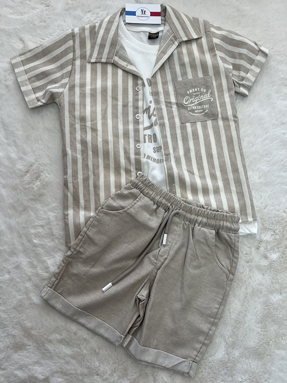 Omont Sıfır Kol Badili  Gömlekli 3 Lü Erkek Takım