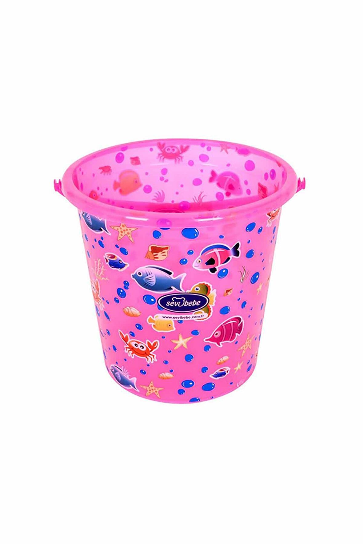 Sevi Bebe Bebek Banyo Kovası (13 Lt) Pembe Şeffaf 