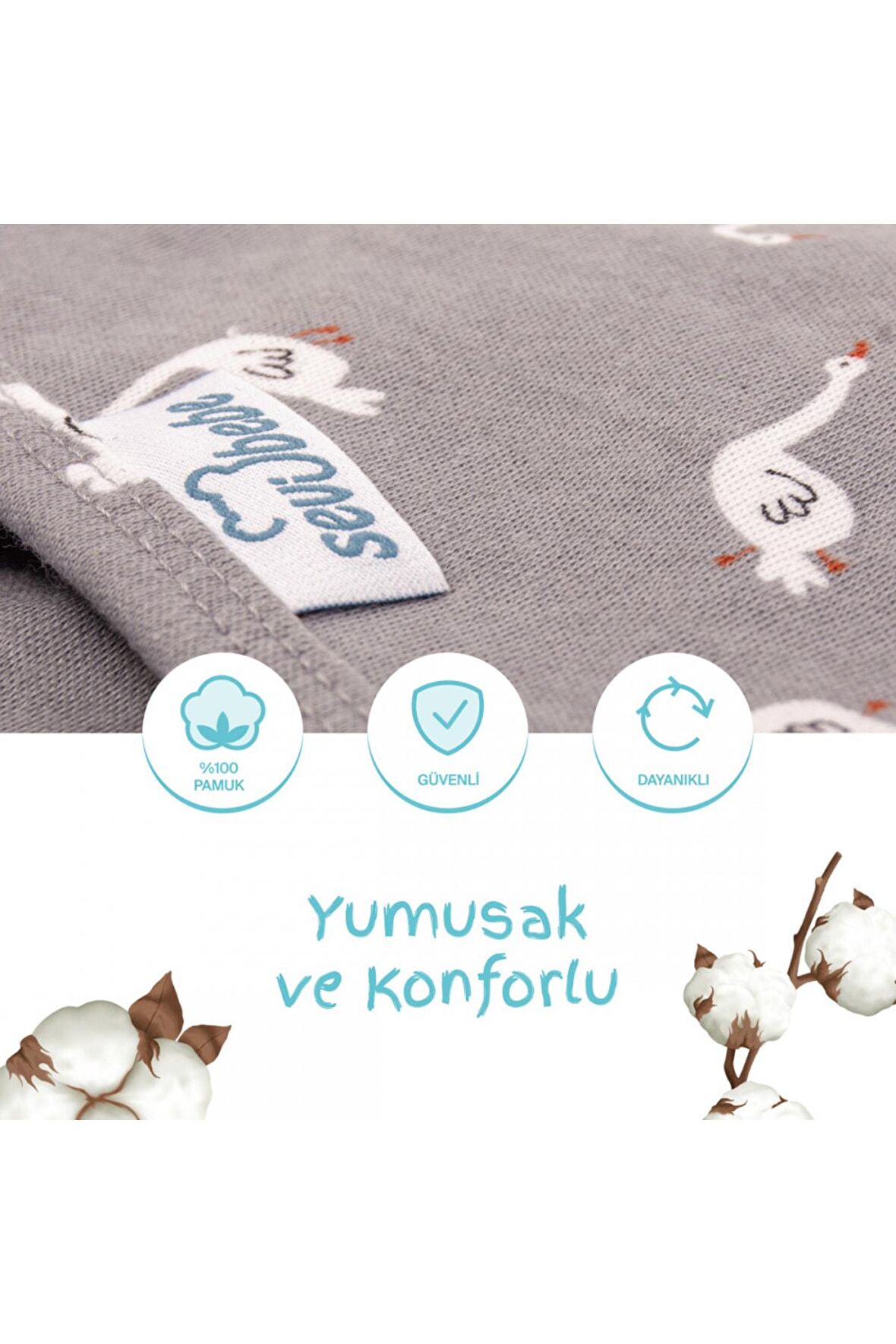 0 -3 AY Desenli  Kundak %100 Pamuk - YENİ